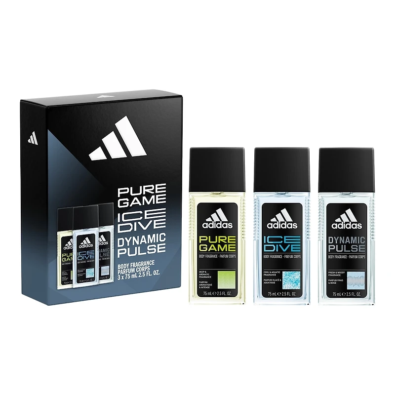 Giftset inlcuding a Dynamic Pulse Deo Natural Spray, Ice Dive Deo Natural Spray and Pure Game Deo Natural Spray