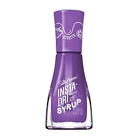 Insta-Dri® Syrup Nail Polish, 3-in-1 formula with a berry scent and built-in base top coat. 1 Stroke, Coat Done. Dries 60 seconds