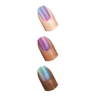 Salon Effects Perfect Press-On Nails, Hues & Clues, Flawless Manicure, Easy to Apply, Long-Lasting