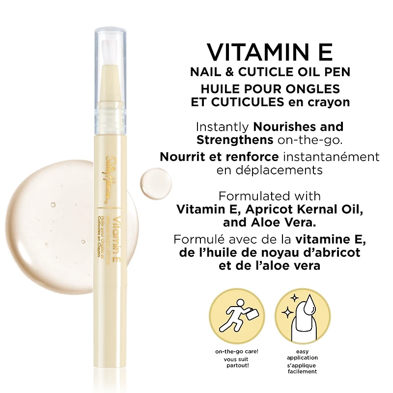 Vitamin E Nail & Cuticle Oil Pen – Strengthens – Moisturizing – Easy to Apply