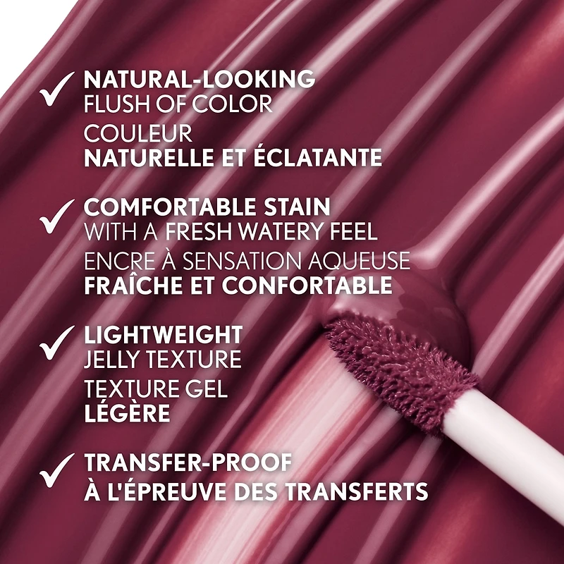 Clean Fresh Jelly Water Tint, 50 Mulberry Melts, rouge à lèvres et blush