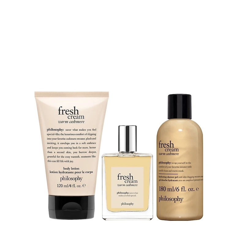 fresh cream warm cashmere eau de toilette for women trio gift set
