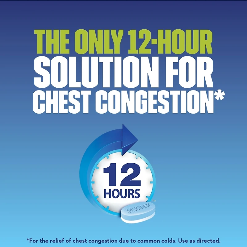 Chest Congestion Guaifenesin 600 mg Tablets Expectorant (Cough Medicine