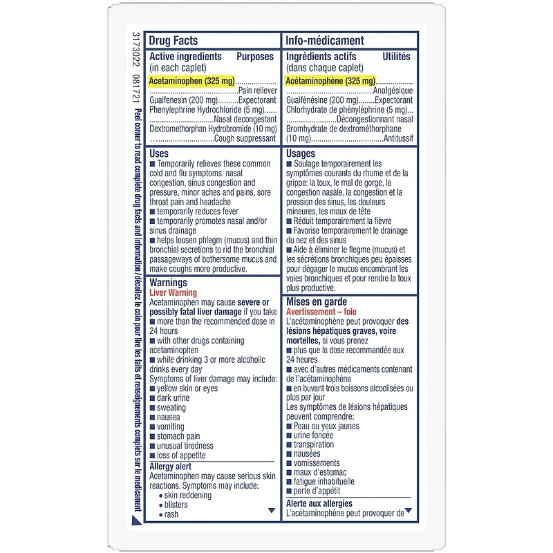Multi-Action® Congestion, Cold & Cough Caplets