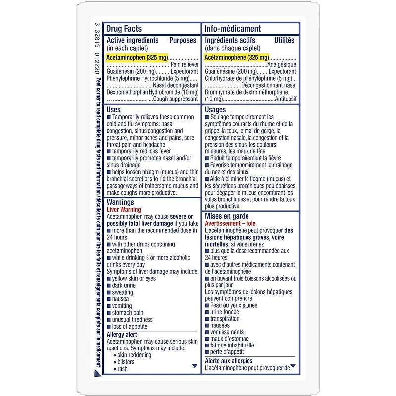 Multi-Action® Congestion, Cold & Cough Caplets