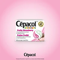 Cépacol enfants Fraise fruitée, 36 pastilles contre le mal de gorge