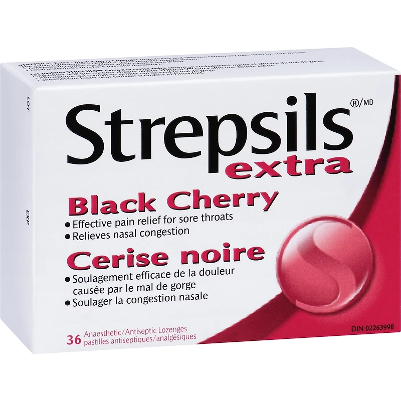 Strepsils® Extra Black Cherry, 36 ct