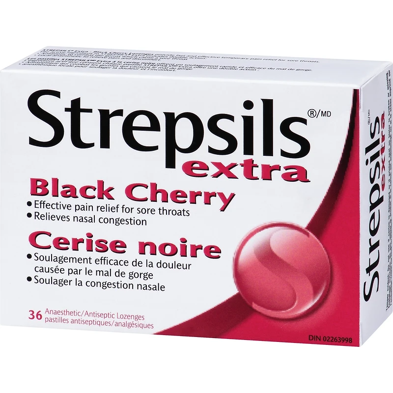 Strepsils® Extra Black Cherry, 36 ct