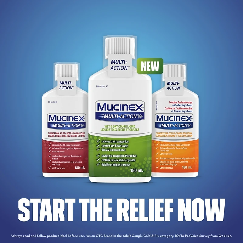MUCINEX® MULTI-ACTION™ Wet & Dry Cough, Liquid, 180 mL
