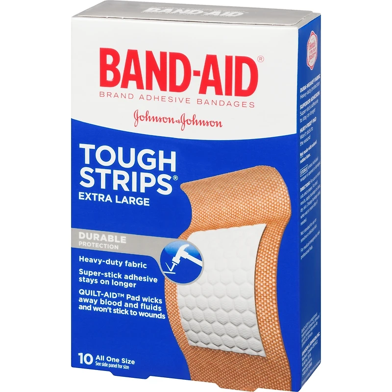 Pansements adhésifs Tough Strips, très grands