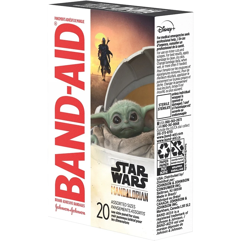Pansements adhésifs pour enfants, Star Wars The Mandalorian