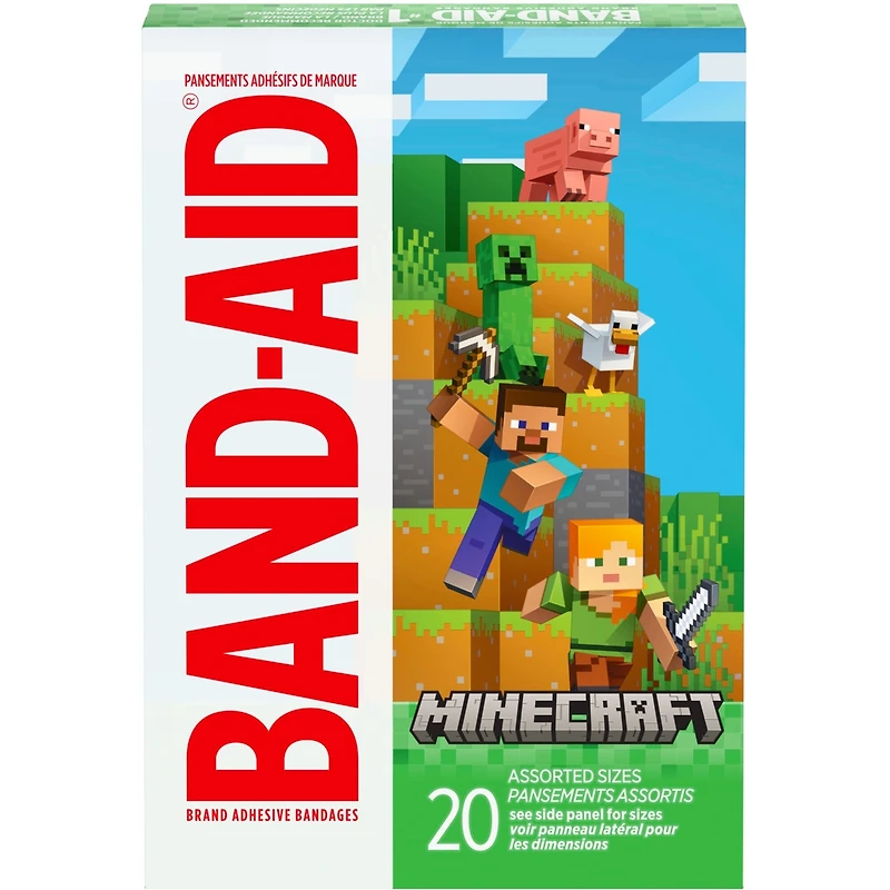 Minecraft Adhesive Bandages, assorted sizes