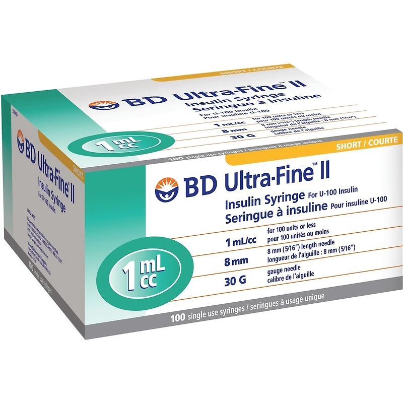 Ultra-Fine 1.0ML 30G 8MM Syringe (5/16")