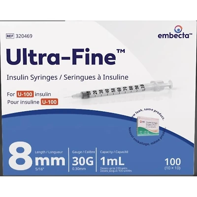 Ultra-Fine™ Insulin Syringes U-100 8mm 30G 0.5mL