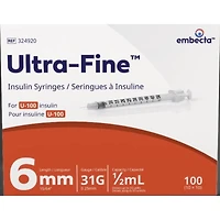 Ultra-Fine™ Insulin Syringes U-100 8mm 30G 0.5mL