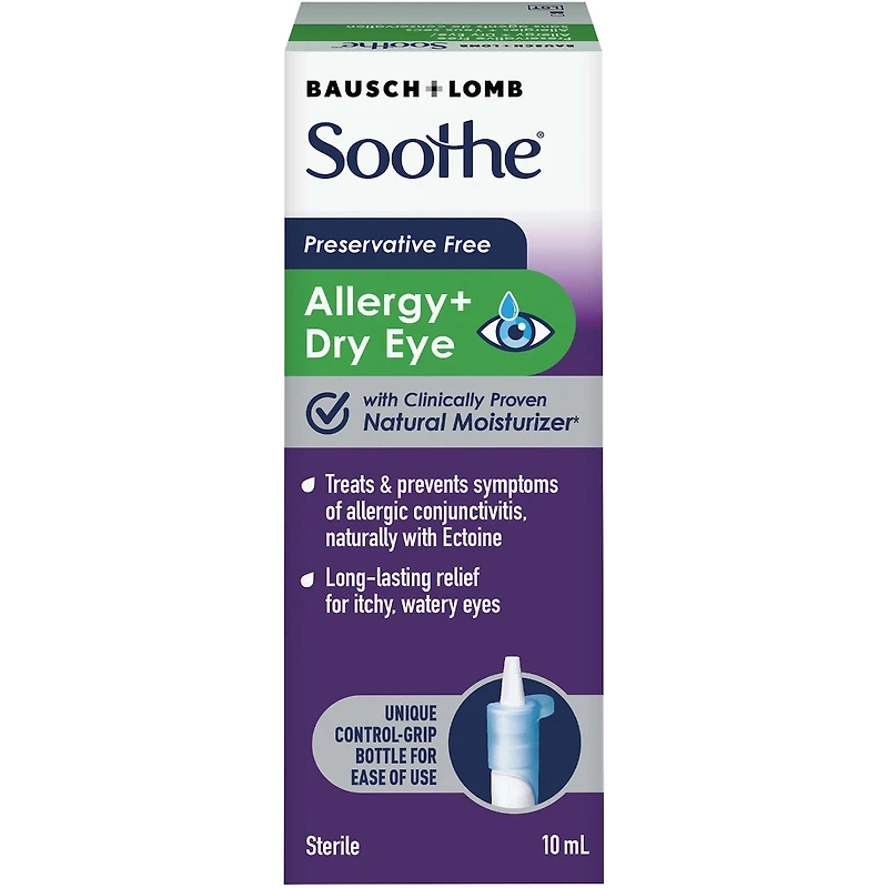 SootheMD Sans agents de conservation Allegies + Yeux Secs multidose