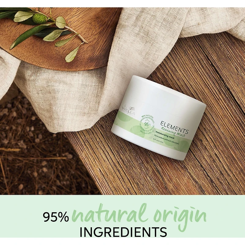 Masque capillaire hydratant régénérant Elements de Wella Professionals pour cheveux secs, 150 mL