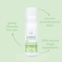 Shampooing régénérant Elements de Wella Professionals – shampooing doux pour cuir chevelu délicat ou sec, 250 mL