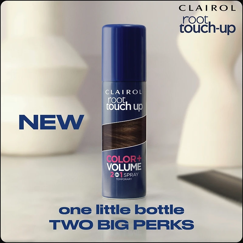 Root Touch-Up Temporary Spray 2in1: 100% gray coverage and volume boost