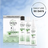 Nioxin Scalp Relief System - Hair Products for Sensitive, Itchy Scalp - Includes Shampoo 200 ml, Conditioner 200 ml and Scalp Treatment 100 ml