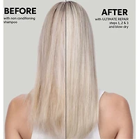 Shampooing ULTIMATE REPAIR de Wella Professionals, shampooing professionnel en crème léger pour cheveux abîmés, 250 mL