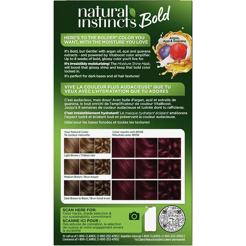 Natural Instincts Bold Permanent Hair Dye with 0% ammonia