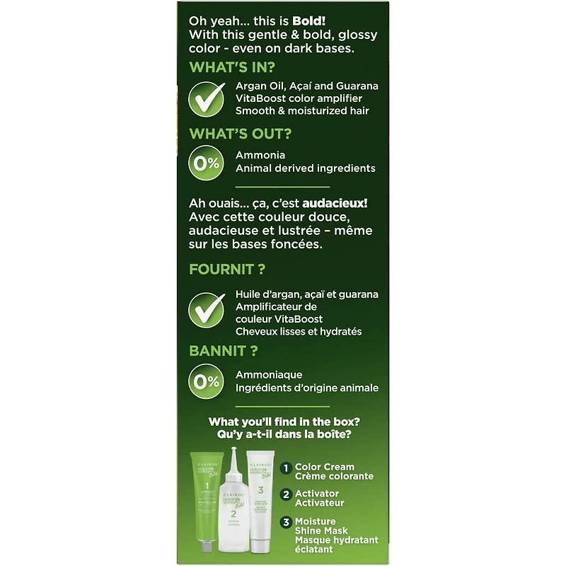 Natural Instincts Bold Permanent Hair Dye with 0% ammonia