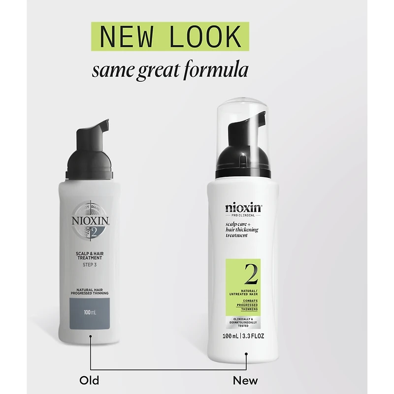 Soin épaississant pour le cuir chevelu et les cheveux Système 2 de Nioxin - Sérum pour cheveux naturels et très clairsemés, 100 mL