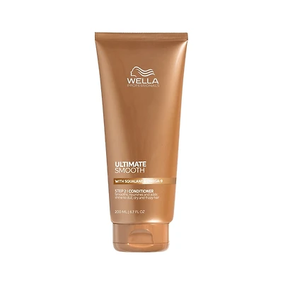 Revitalisant ULTIMATE SMOOTH de Wella Professionals, revitalisant nourrissant en profondeur pour cheveux ternes, secs et frisottés, 200 mL