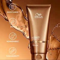 Revitalisant ULTIMATE SMOOTH de Wella Professionals, revitalisant nourrissant en profondeur pour cheveux ternes, secs et frisottés, 200 mL