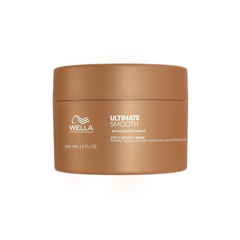 Masque ULTIMATE SMOOTH de Wella Professionals, masque capillaire réparateur professionnel pour cheveux ternes, secs et frisottés, 150 mL