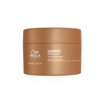 Masque ULTIMATE SMOOTH de Wella Professionals, masque capillaire réparateur professionnel pour cheveux ternes, secs et frisottés, 150 mL