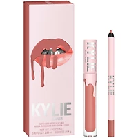 Kit Rouge à lèvres mat + Crayon lèvres, routine parfaite, couleur intense, longue tenue, sans bavures, végétalien