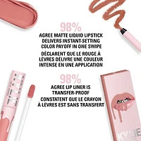 Matte lip Kit, perfect routine, highly-pigmented, long-lasting, smudge-resistant, vegan