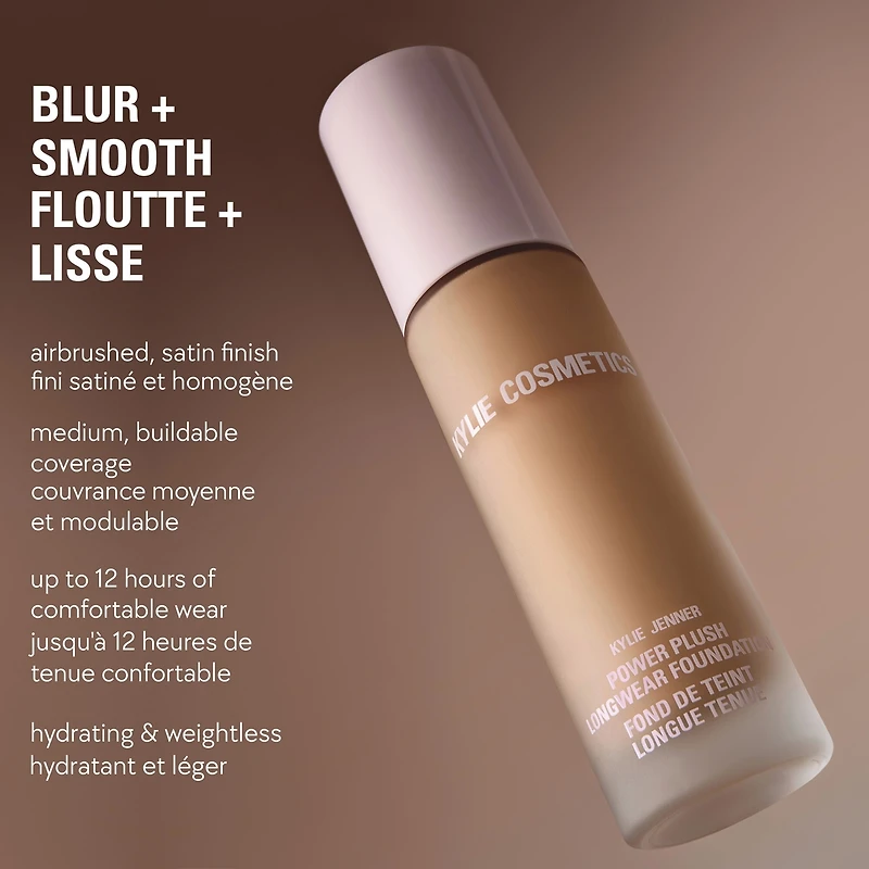 Fond de teint Power Plush Longwear à la niacinamide, tenue 12 heures, léger, fini homogène & naturel