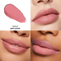 Matte Lipstick, highly pigmented, weightless, 8-hour wear, soft-matte finish, hydrates lips