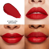Matte Lipstick, highly pigmented, weightless, 8-hour wear, soft-matte finish, hydrates lips
