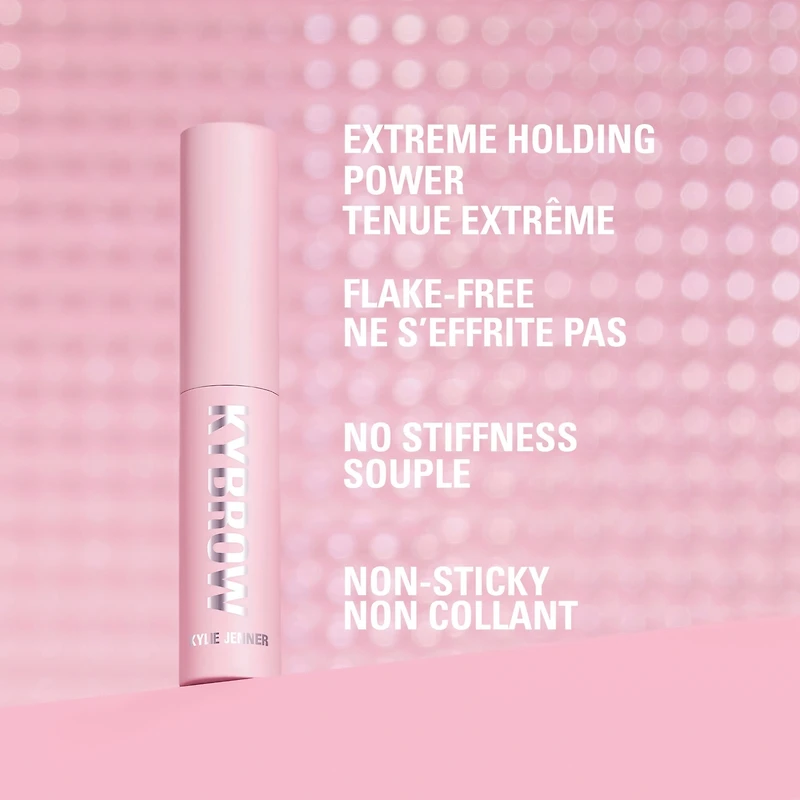 Kybrow Gel, fuller-looking brow, extreme holding power, lightweight, flexible, cruelty free & vegan.