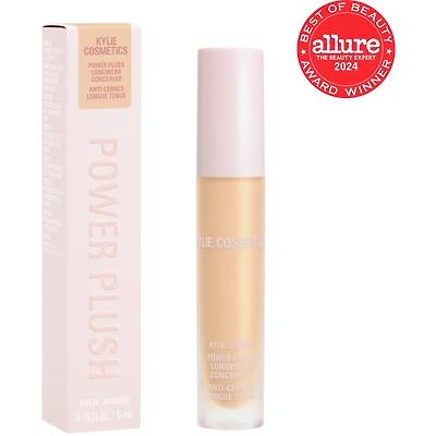 Power Plush Longwear Concealer, 12-hour wear, brightens & color correct under eye circles, natural finish, crease cake-proof, vegan