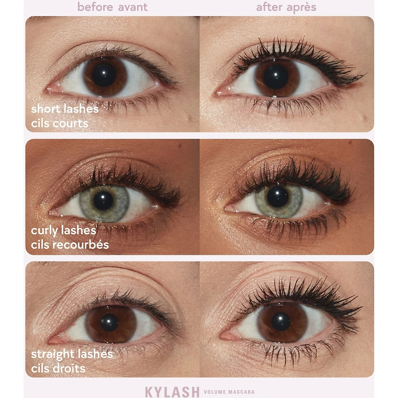 Mascara Volume Kylash, volumisant, longueur & courbure, sans bavure, pur & sain, végétalien