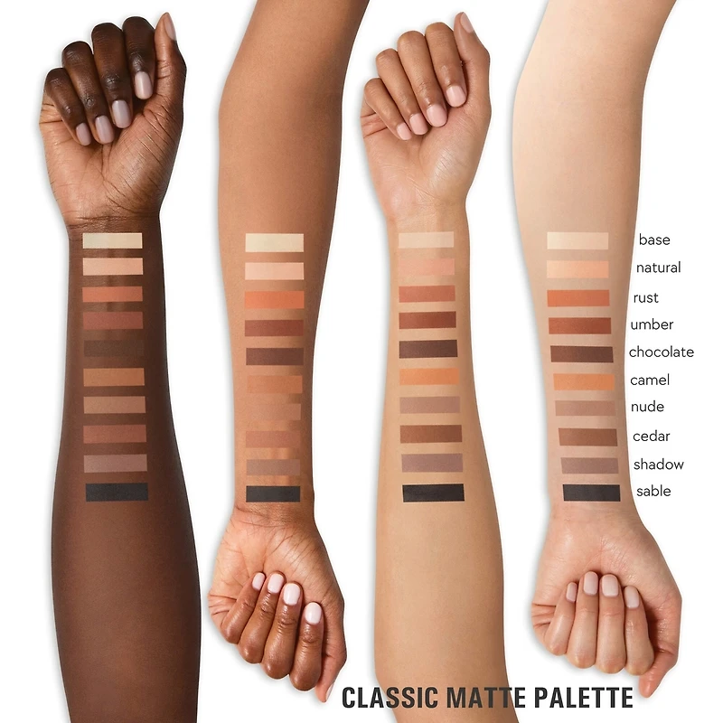 Pressed Powder Palette The Classic Matte Palette, highly pigmented, soft & easy blend, clean vegan, talc-free