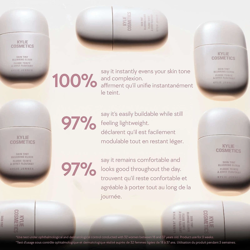 Skin Tint Blurring Elixir Foundation with Hyaluronic Acid, 12-hour wear, natural, second-skin finish