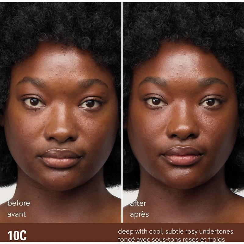 Fluide Teinté à Effet Floutant l'acide hyaluronique, tenue 12 heures, fini seconde peau naturel