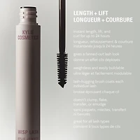 Wisp Lash Mascara, lifted & curled lashes for 24H, no clumps or smudging, clean & vegan formula