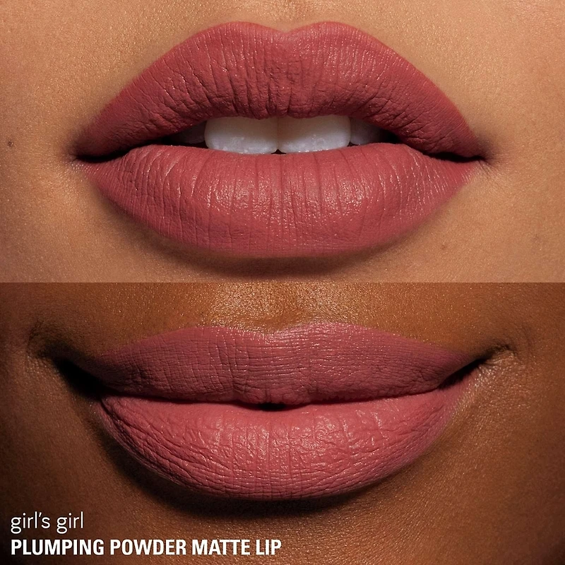 Plumping Powder Matte Lip, 12-hour wear, lightweight, blurs lines, cruelty-free, vegan