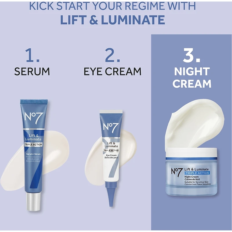 Crème De Nuit Triple Action Lift & Luminate