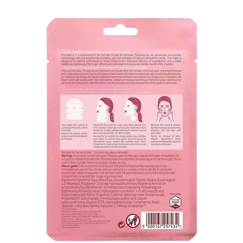Restore & Renew Face & Neck Multi Action Serum Boost Sheet Mask