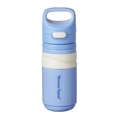 Tommee Tippee Tasse à paille isolée, 11 oz, bouteille d'eau anti-débordement pour les enfants de 18 mois et plus, couvercle à pression permettant de garder le bec propre, bleu, 1 pièce