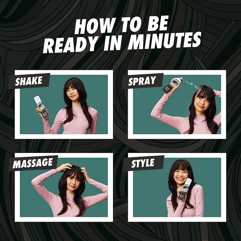 Batiste Coloured Dry Shampoo - Black, No White Residue