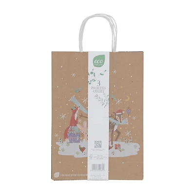 KRAFT 3PC LRG BAGS Asst 1